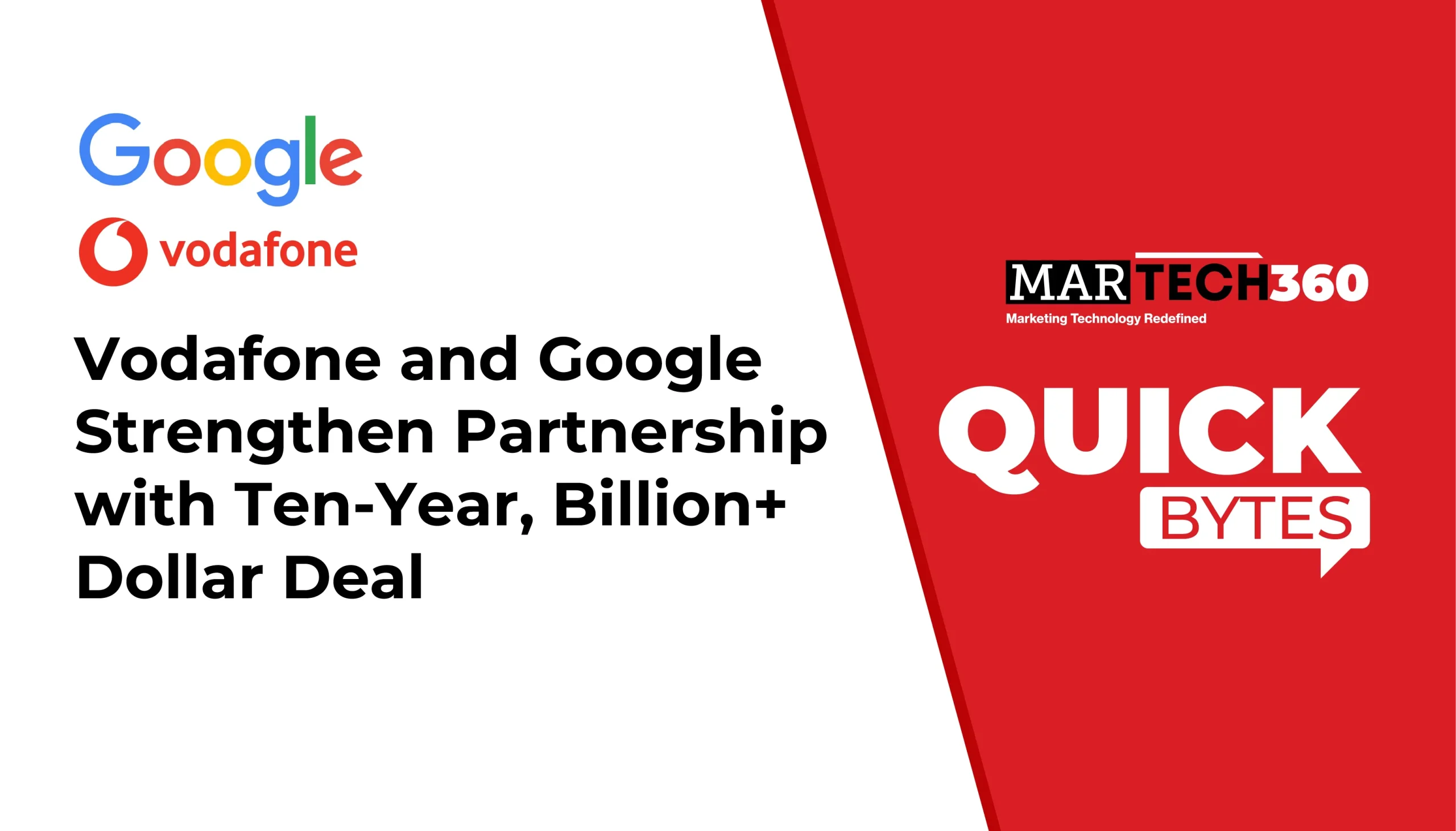 Vodafone and Google Strengthen Partnership with Ten-Year, Billion+ Dollar Deal