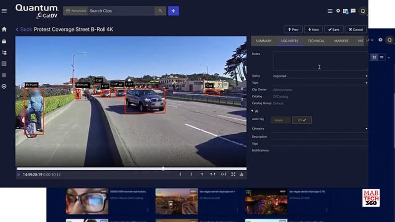 Quantum to Showcase Video Enrichment and Analytics Solution Using CatDV Software with NVIDIA AI at NAB 2022