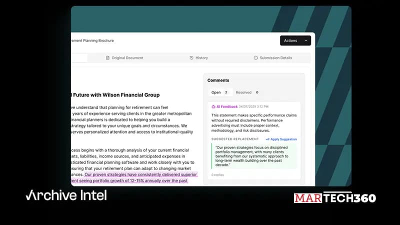 Archive Intel Launches AI Marketing Review to Streamline Compliance with SEC and FINRA Marketing Rule