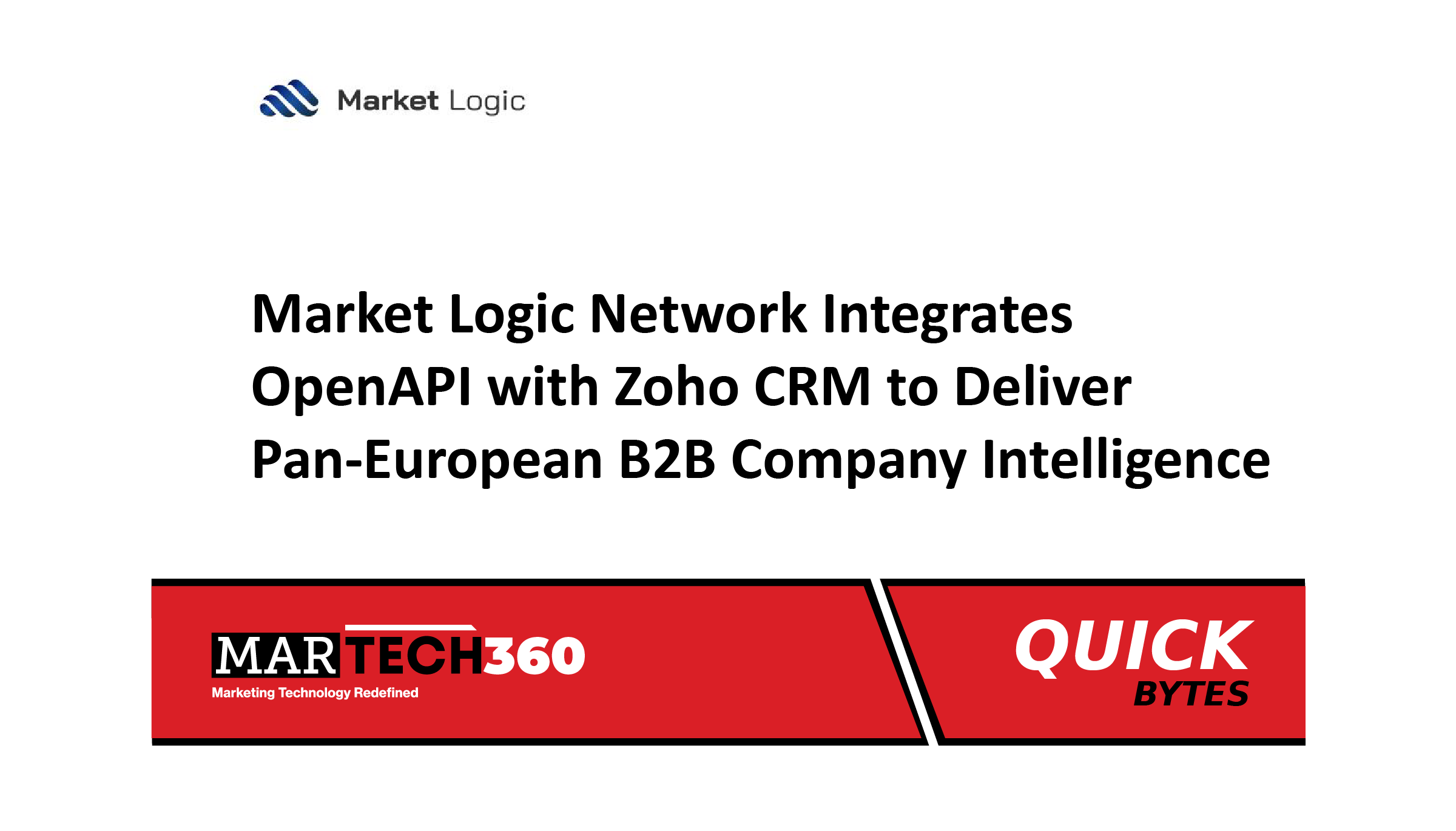 Market Logic Network Integrates OpenAPI with Zoho CRM to Deliver Pan-European B2B Company Intelligence