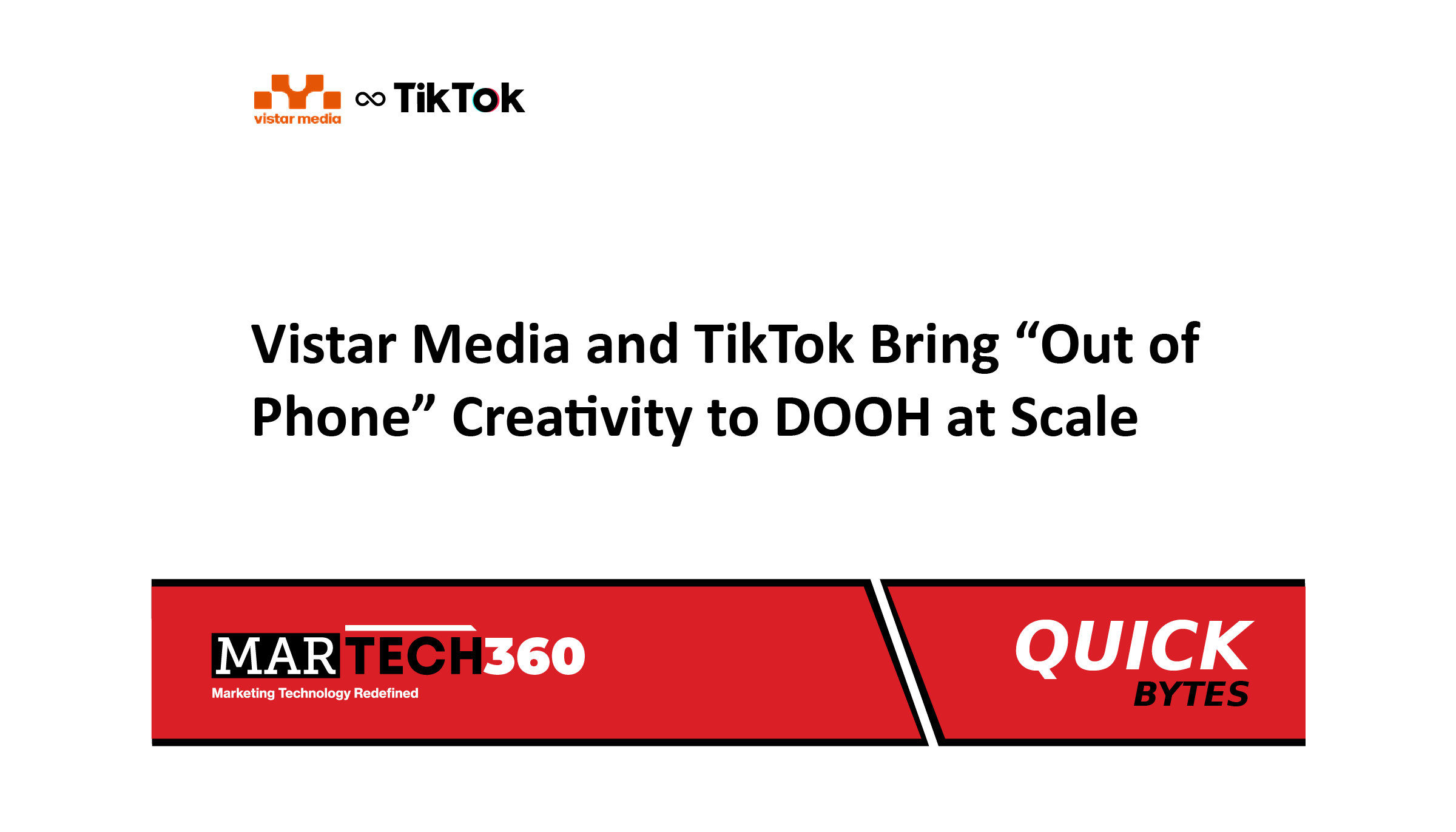 Vistar Media and TikTok Bring “Out of Phone” Creativity to DOOH at Scale
