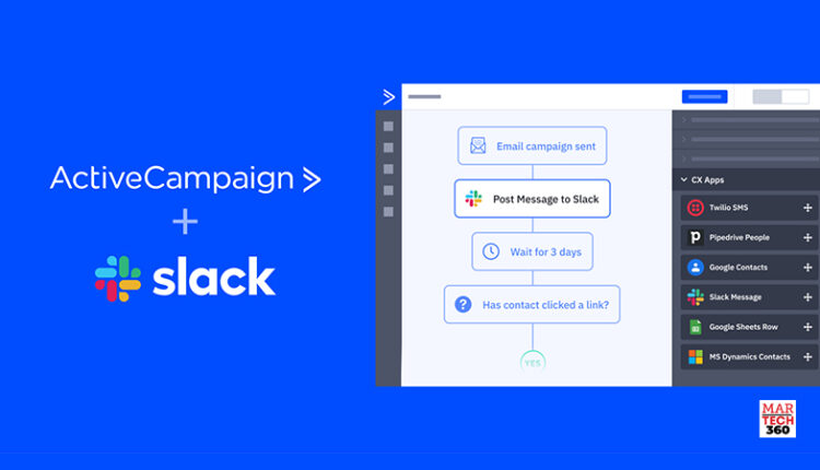 ActiveCampaign Extends Integration with Slack to Democratize Access to Digital-first Workplace Tools