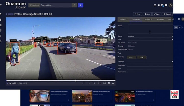 Quantum to Showcase Video Enrichment and Analytics Solution Using CatDV Software with NVIDIA AI at NAB 2022/Martech360