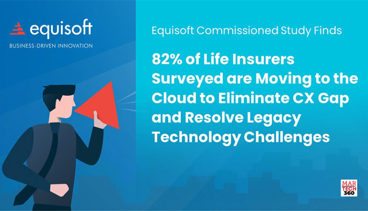 Equisoft Commissioned Study Finds that 82% of Life Insurers Surveyed are Moving to the Cloud to Eliminate CX Gap and Resolve Legacy Technology Challenges