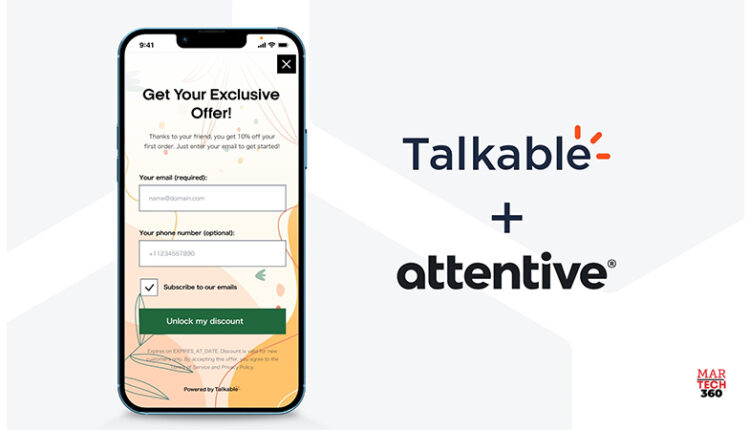Talkable and Attentive Launch Partnership to Enable Personalized Referral and SMS Marketing Experiences