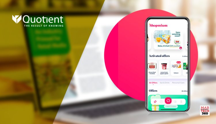 Quotient Announces U.S. Launch of Shopmium Cash-Back App to Enable Brands to Engage and Influence Consumers