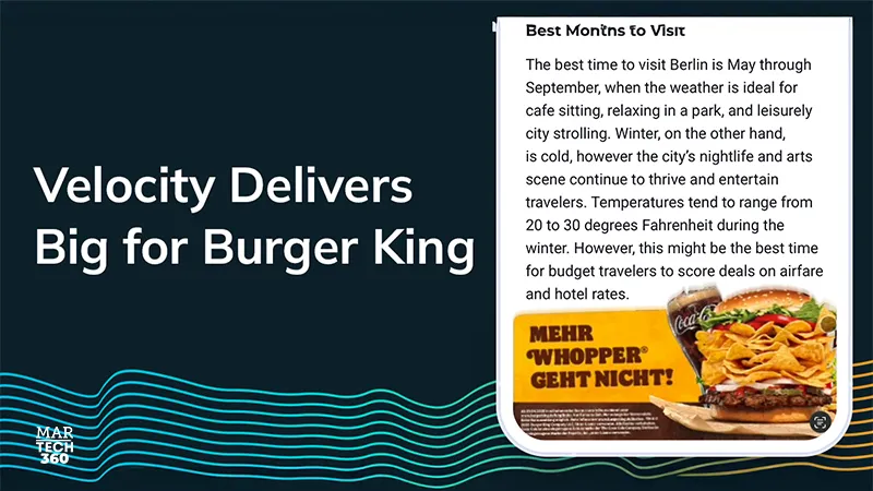 Burger King® Germany delivers “bold, intuitive” storytelling in first test of GumGum Velocity format
